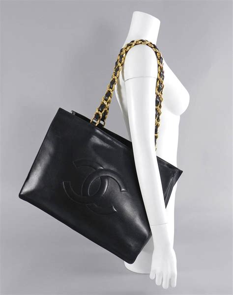 chanel double handle tote|chanel tote shopper.